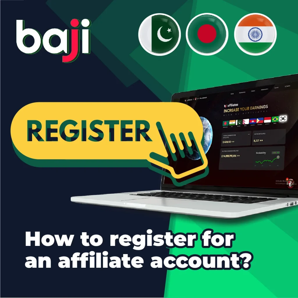 Register for affiliate account